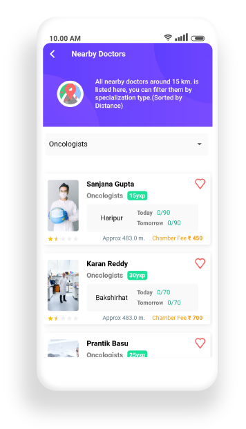 Find nearby doctors with mediqueue